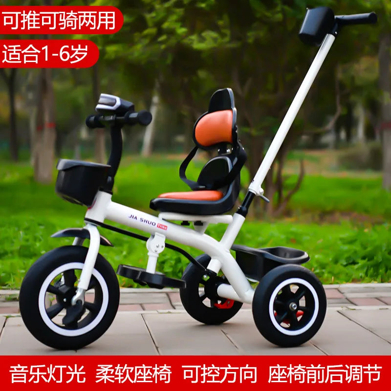 Kids Tricycle Toddler Bike 1-6 Years Old Large Lightweight Children Foot Pedal Bike Baby Ride On Toy Bicycle