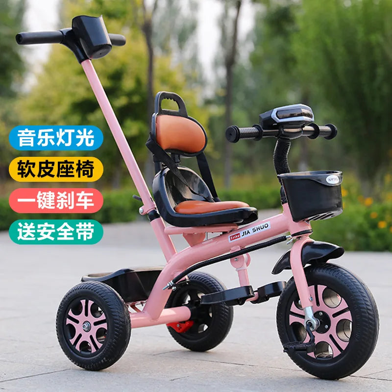 Kids Tricycle Toddler Bike 1-6 Years Old Large Lightweight Children Foot Pedal Bike Baby Ride On Toy Bicycle