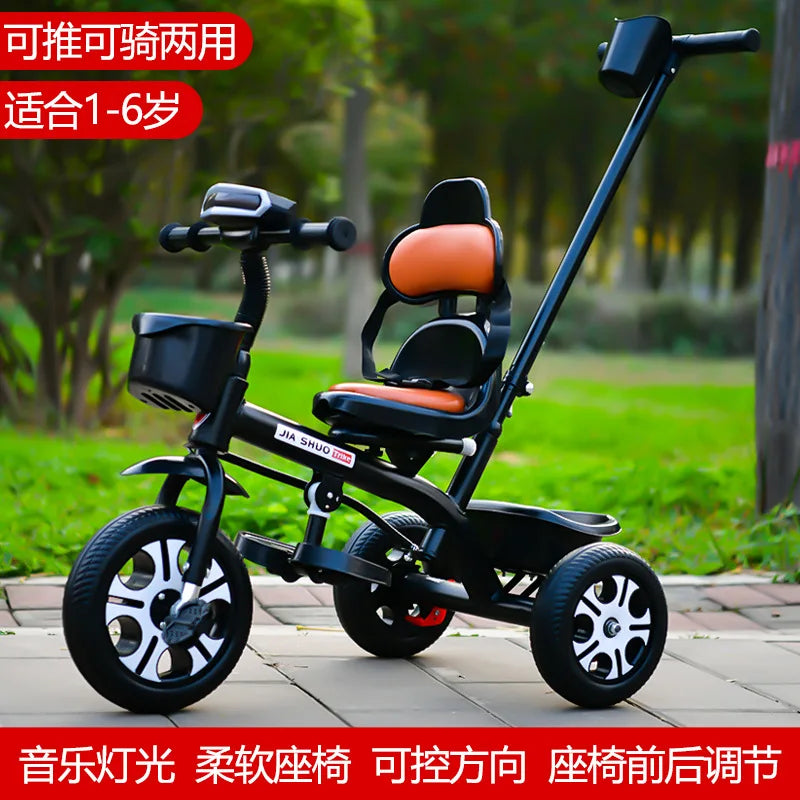 Kids Tricycle Toddler Bike 1-6 Years Old Large Lightweight Children Foot Pedal Bike Baby Ride On Toy Bicycle