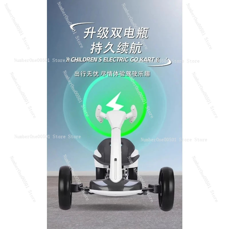Kids Electric Go Kart Foldable 4 Wheel Ride On Toy Portable For Adults