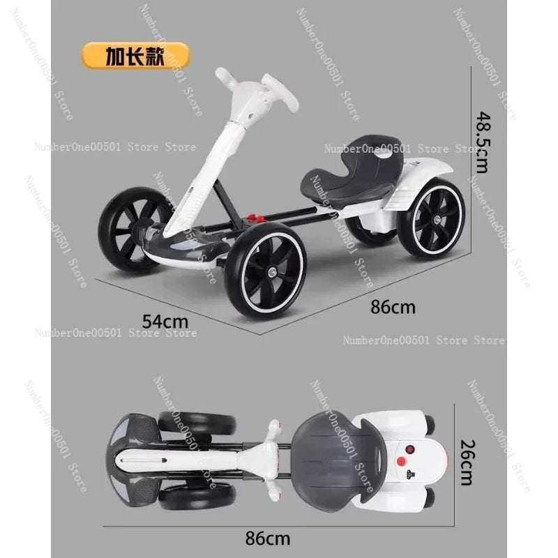 Kids Electric Go Kart Foldable 4 Wheel Ride On Toy Portable For Adults