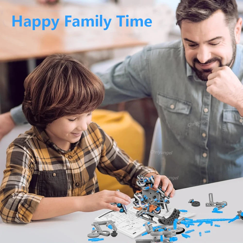 STEM Robot Kit 12 in 1 DIY Science Experiment Educational Learning Toys Engineering Technological Gadgets Gift for Kids Teens
