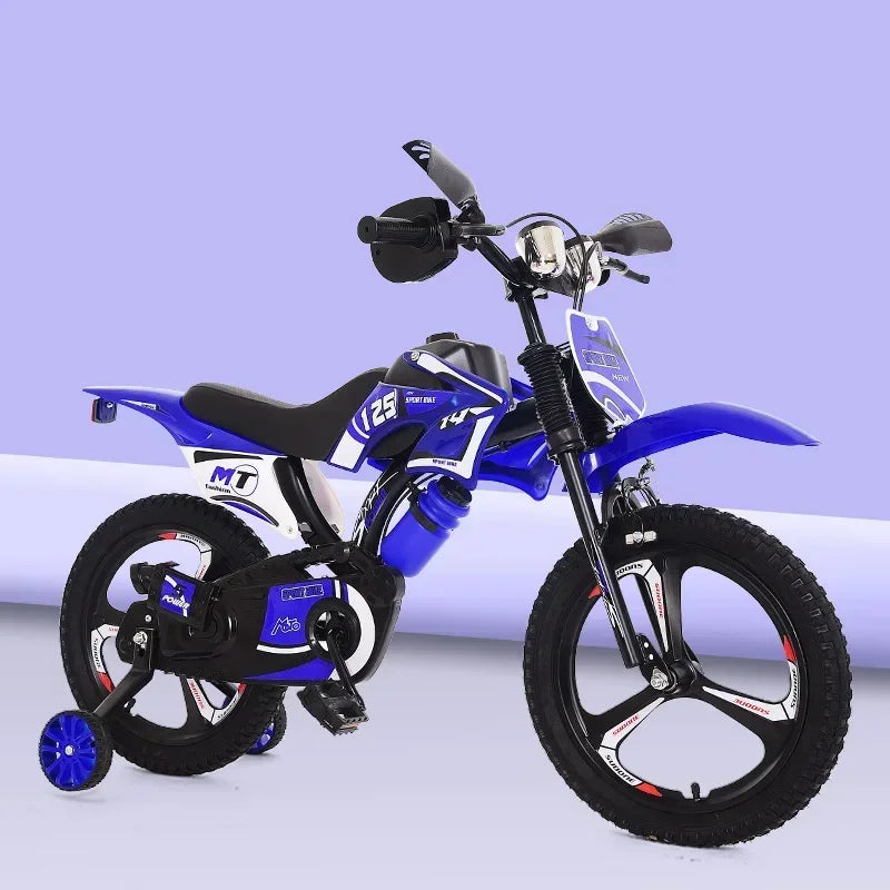 Simulation Motorcycle Bicycle Kids Safe Walker Bicycle 12/14/16 Inch for Children Early Riding Training Kids Riding Use Tool