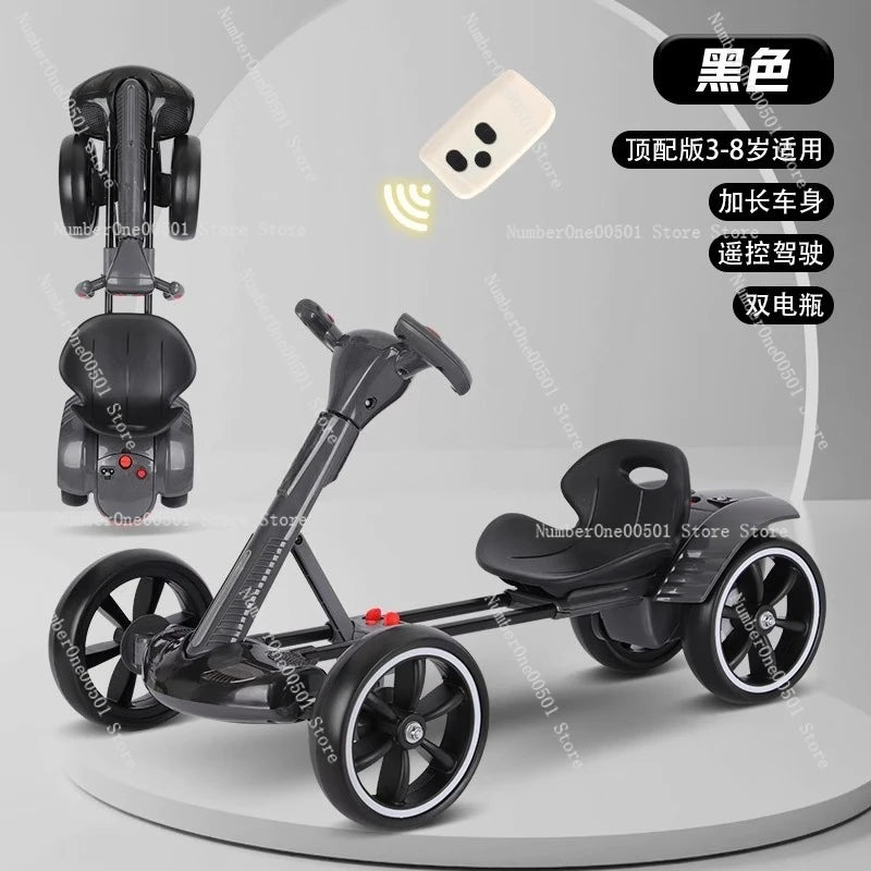 Kids Electric Go Kart Foldable 4 Wheel Ride On Toy Portable For Adults