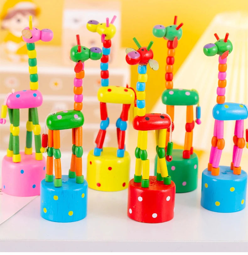 Learning Toys Wooden Animal Simulation Giraffe Developmental Learning Toys  Give Gifts for friend