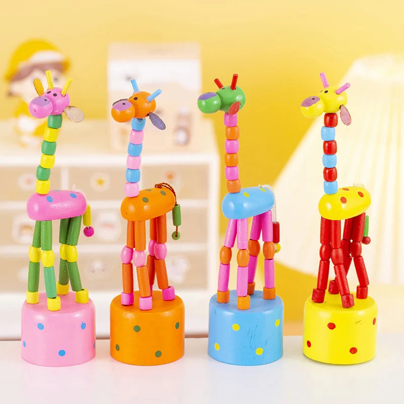 Learning Toys Wooden Animal Simulation Giraffe Developmental Learning Toys  Give Gifts for friend