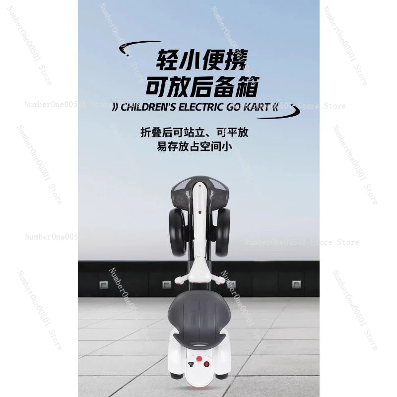 Kids Electric Go Kart Foldable 4 Wheel Ride On Toy Portable For Adults