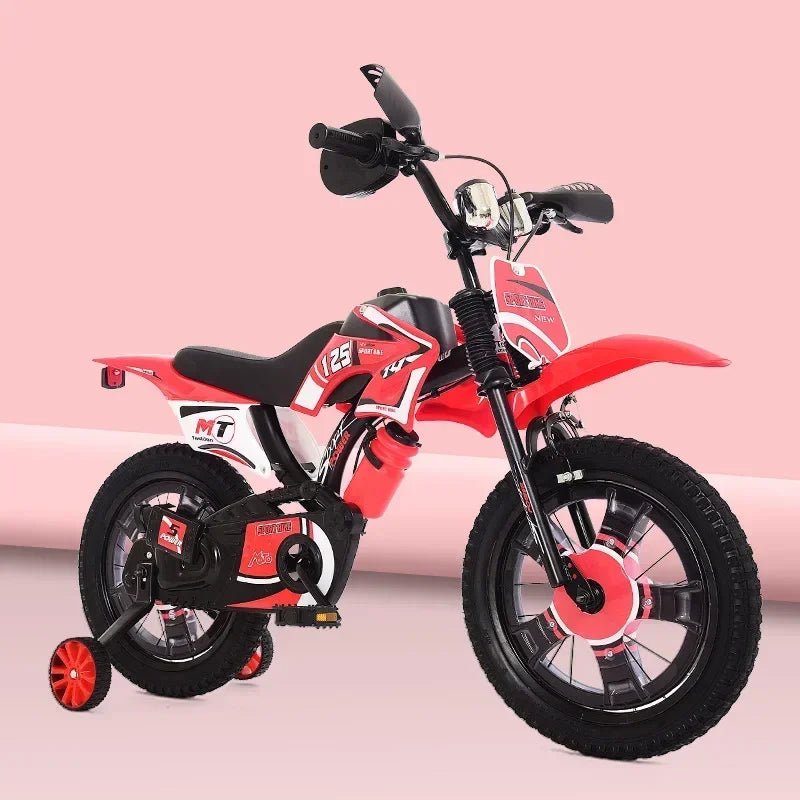 Simulation Motorcycle Bicycle Kids Safe Walker Bicycle 12/14/16 Inch for Children Early Riding Training Kids Riding Use Tool