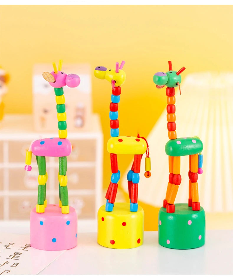 Learning Toys Wooden Animal Simulation Giraffe Developmental Learning Toys  Give Gifts for friend