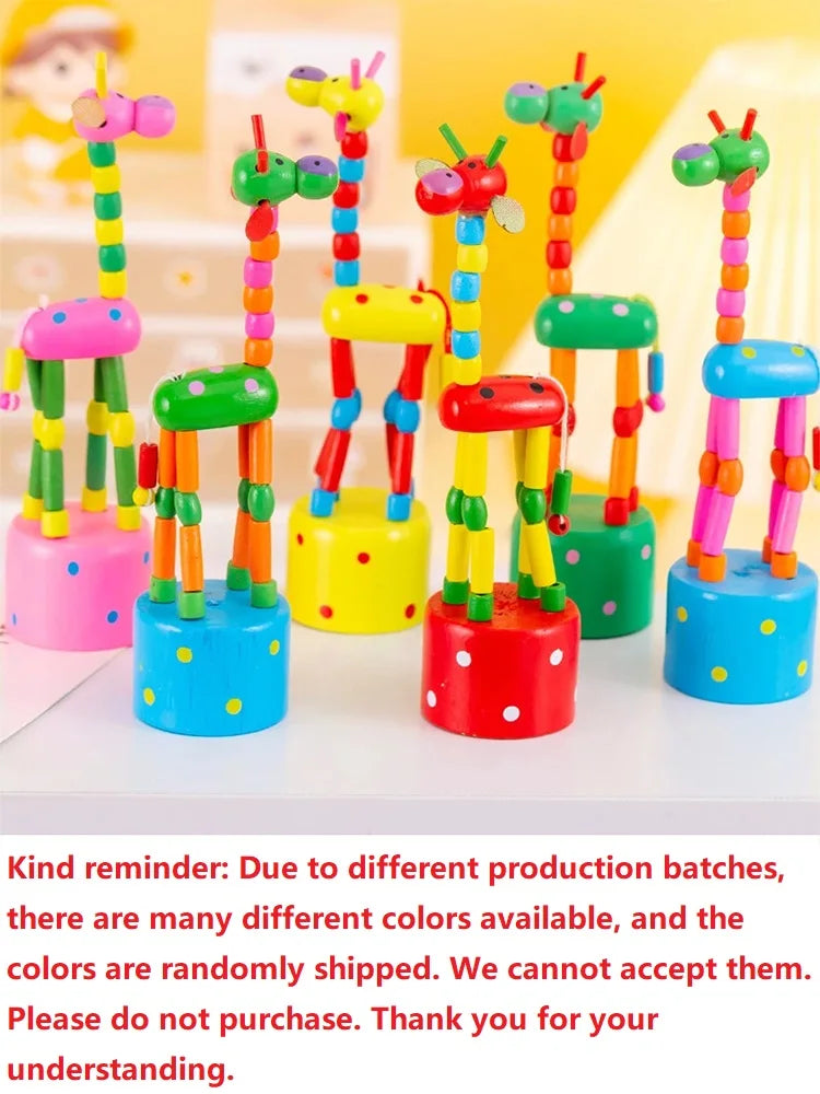 Learning Toys Wooden Animal Simulation Giraffe Developmental Learning Toys  Give Gifts for friend