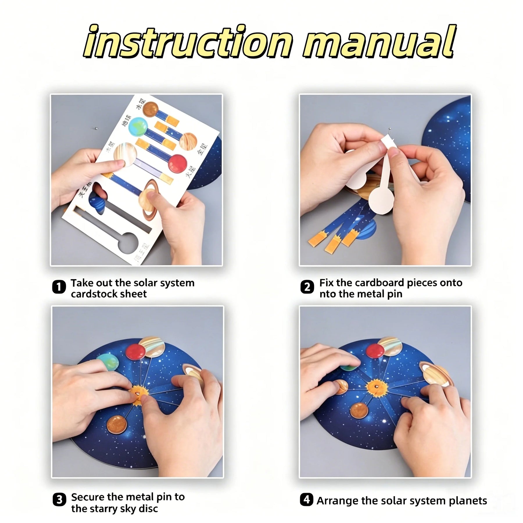 STEM Science Experiment Toys Solar System Planet Model DIY Educational Astronomy Physics Puzzle Technology Adults Creative Gifts