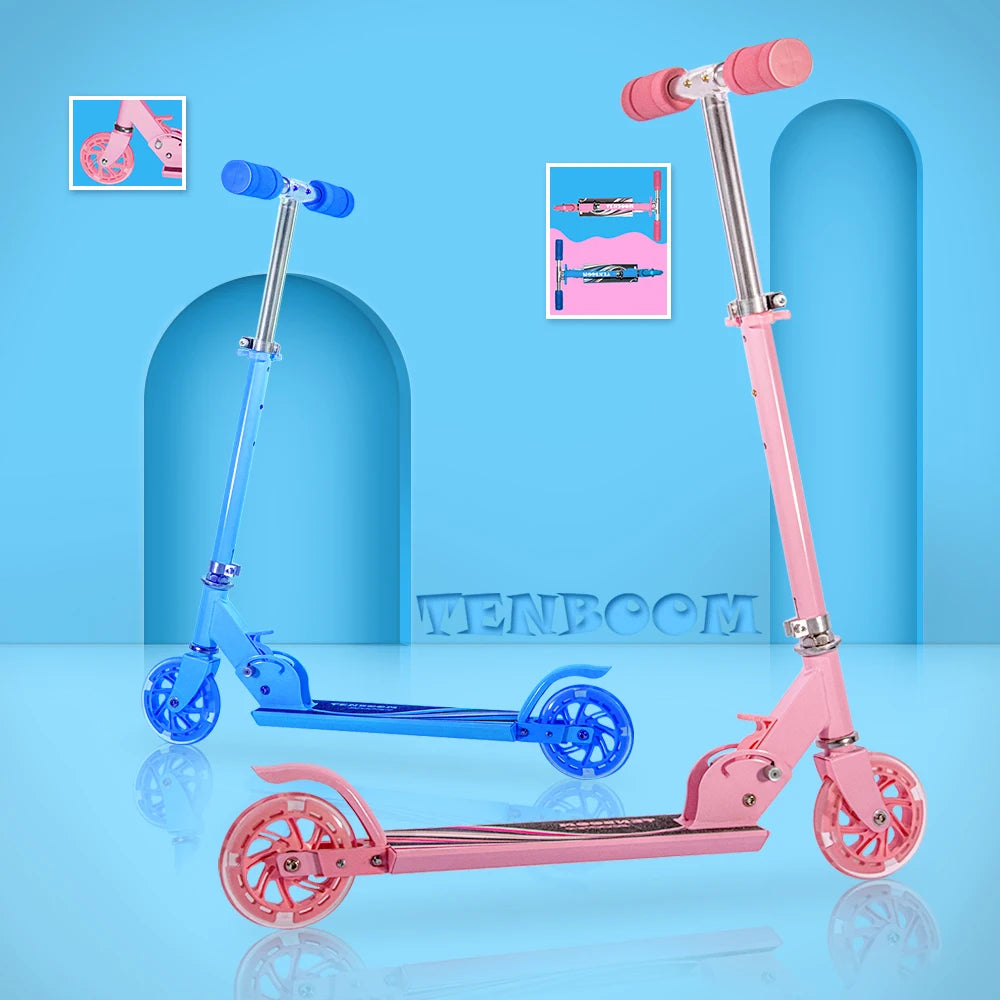 Kids Kick Scooter 120mm Wheels Foldable Aluminum Lightweight Adult Children Outdoor Riding Beginner Training Scooter Durable