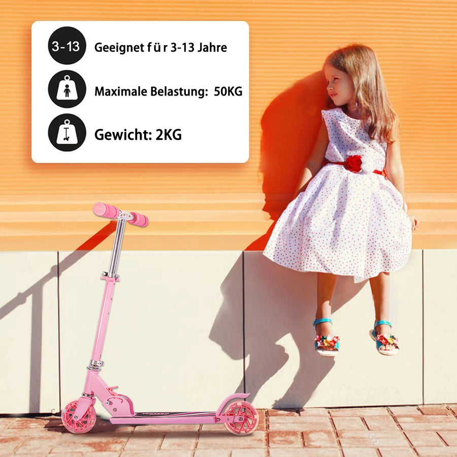 Kids Kick Scooter 120mm Wheels Foldable Aluminum Lightweight Adult Children Outdoor Riding Beginner Training Scooter Durable