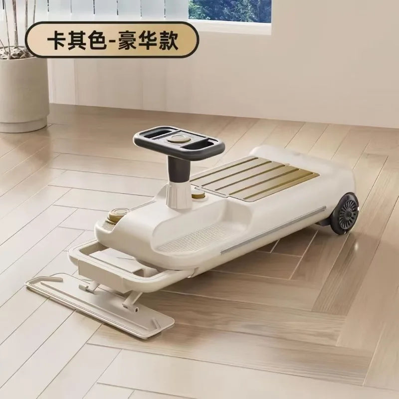 Kids Electric Swing Car Rechargeable Anti Roll Over Drift Kart Ride On Toy Supports Adults Indoor Floor Dragging Scooter Vehicle