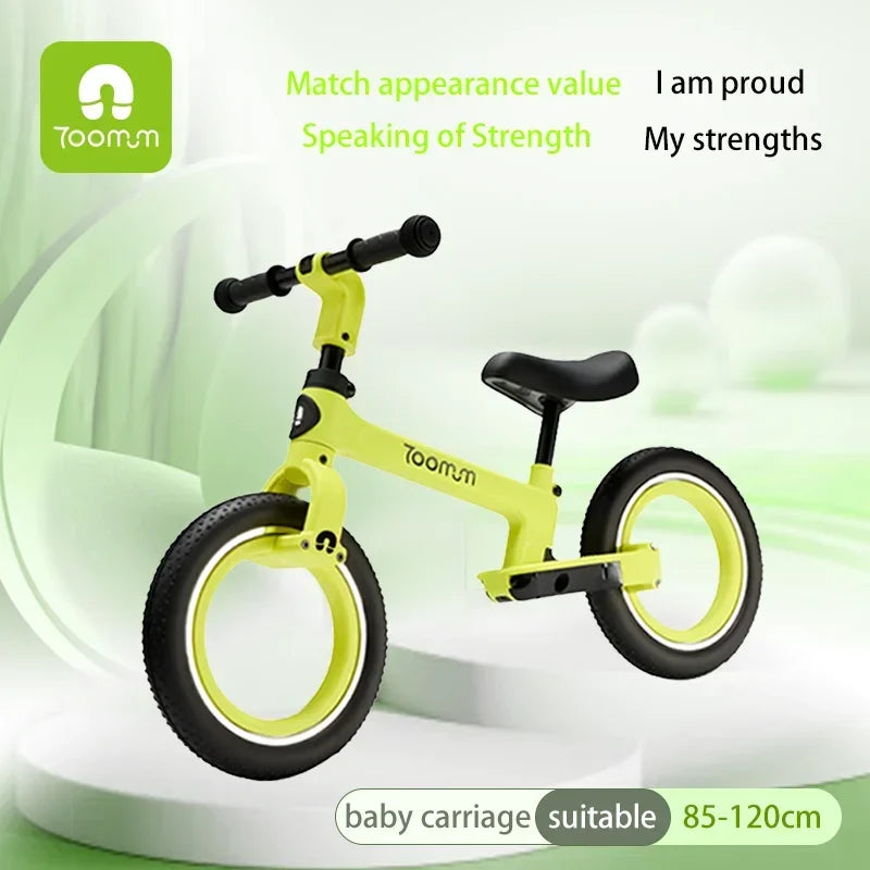 Kids Balance Bike Spoke-Free Space Wheels Adjustable Seat And Handlebar Only 3.1kg for Aged 2-6
