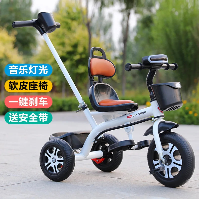 Kids Tricycle Toddler Bike 1-6 Years Old Large Lightweight Children Foot Pedal Bike Baby Ride On Toy Bicycle