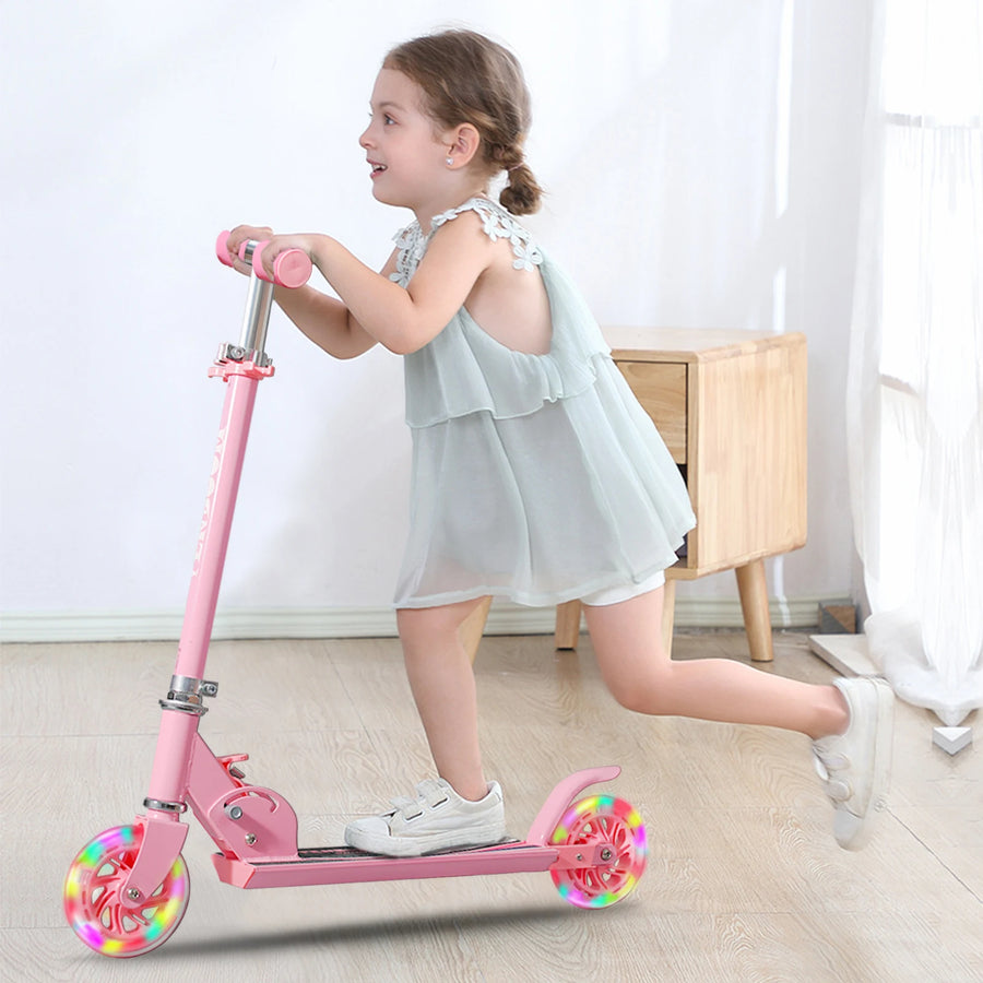Kids Kick Scooter 120mm Wheels Foldable Aluminum Lightweight Adult Children Outdoor Riding Beginner Training Scooter Durable