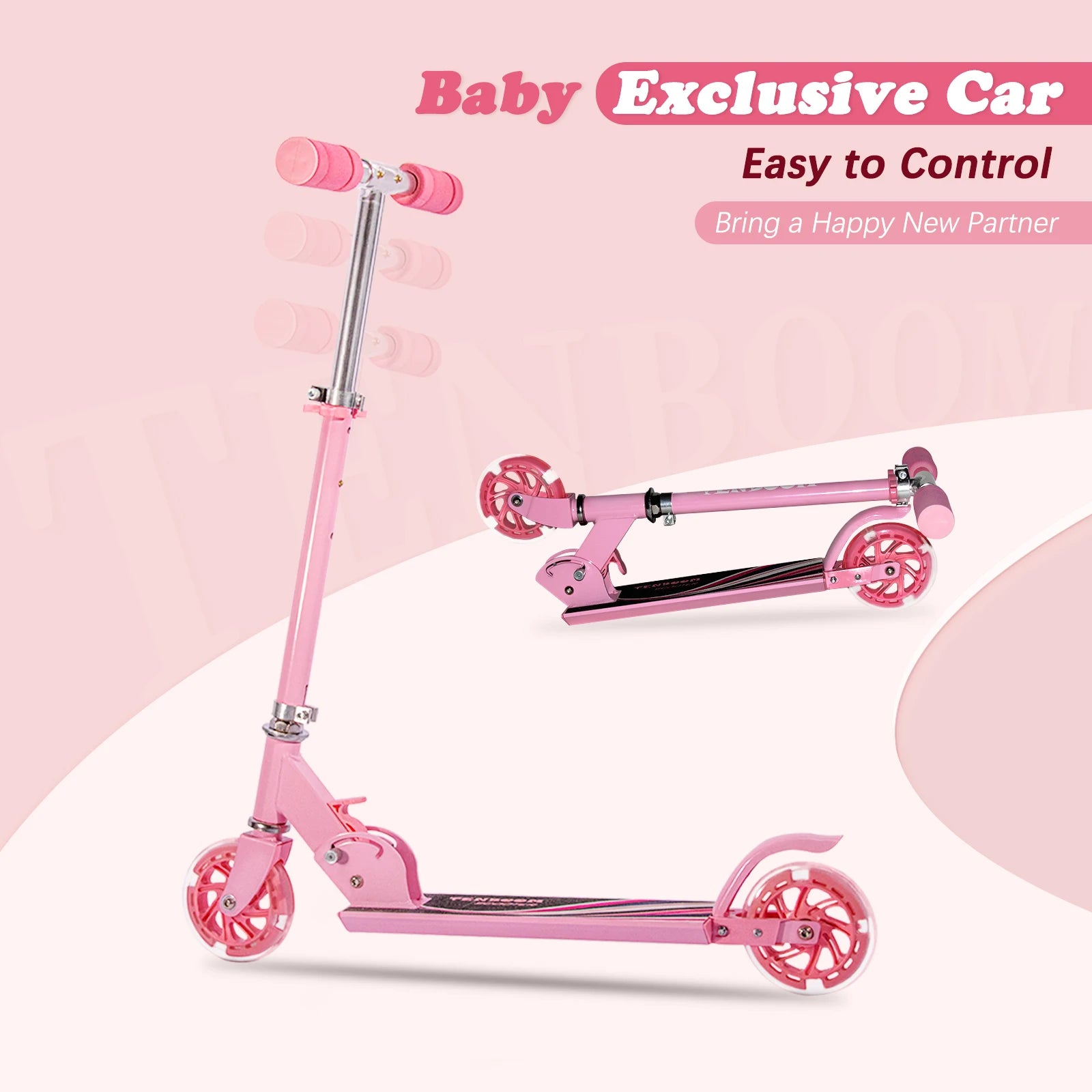 Kids Kick Scooter 120mm Wheels Foldable Aluminum Lightweight Adult Children Outdoor Riding Beginner Training Scooter Durable