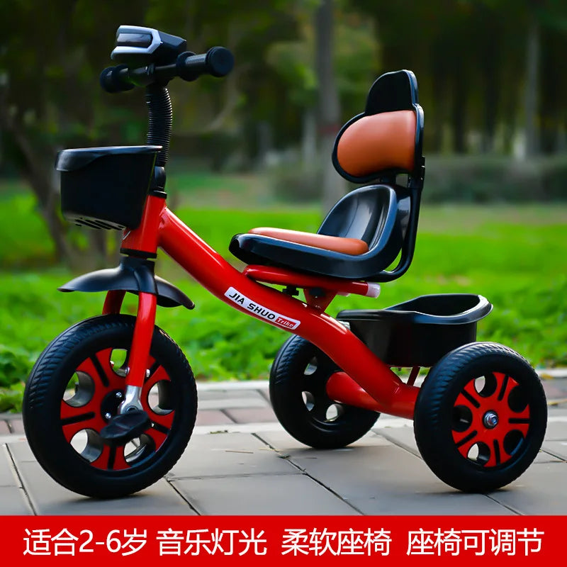 Kids Tricycle Toddler Bike 1-6 Years Old Large Lightweight Children Foot Pedal Bike Baby Ride On Toy Bicycle