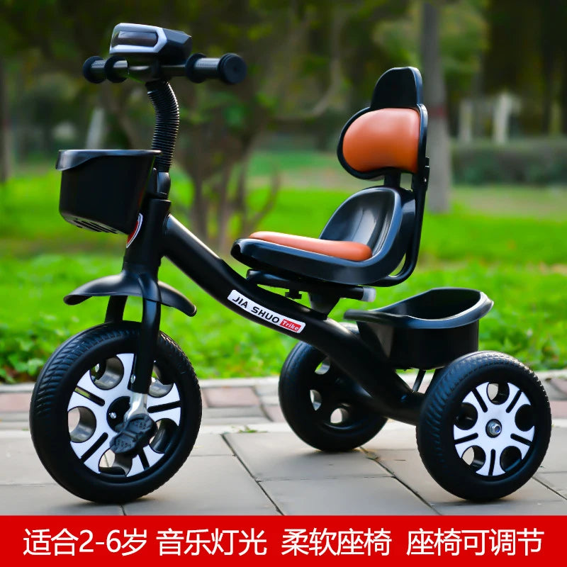 Kids Tricycle Toddler Bike 1-6 Years Old Large Lightweight Children Foot Pedal Bike Baby Ride On Toy Bicycle