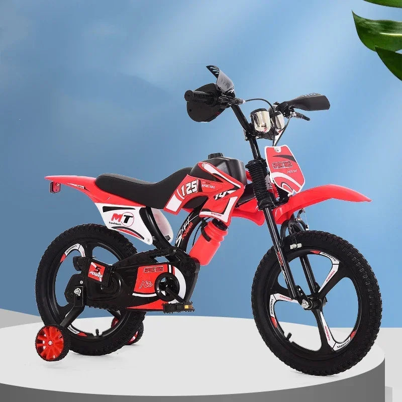 Simulation Motorcycle Bicycle Kids Safe Walker Bicycle 12/14/16 Inch for Children Early Riding Training Kids Riding Use Tool