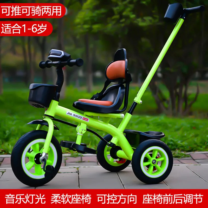Kids Tricycle Toddler Bike 1-6 Years Old Large Lightweight Children Foot Pedal Bike Baby Ride On Toy Bicycle