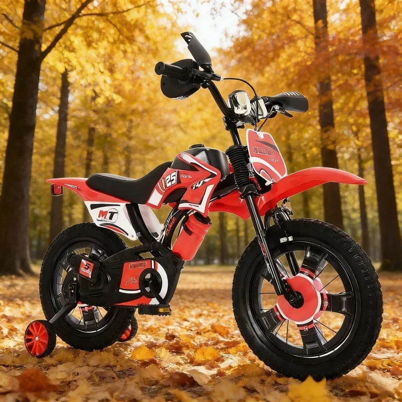 Simulation Motorcycle Bicycle Kids Safe Walker Bicycle 12/14/16 Inch for Children Early Riding Training Kids Riding Use Tool