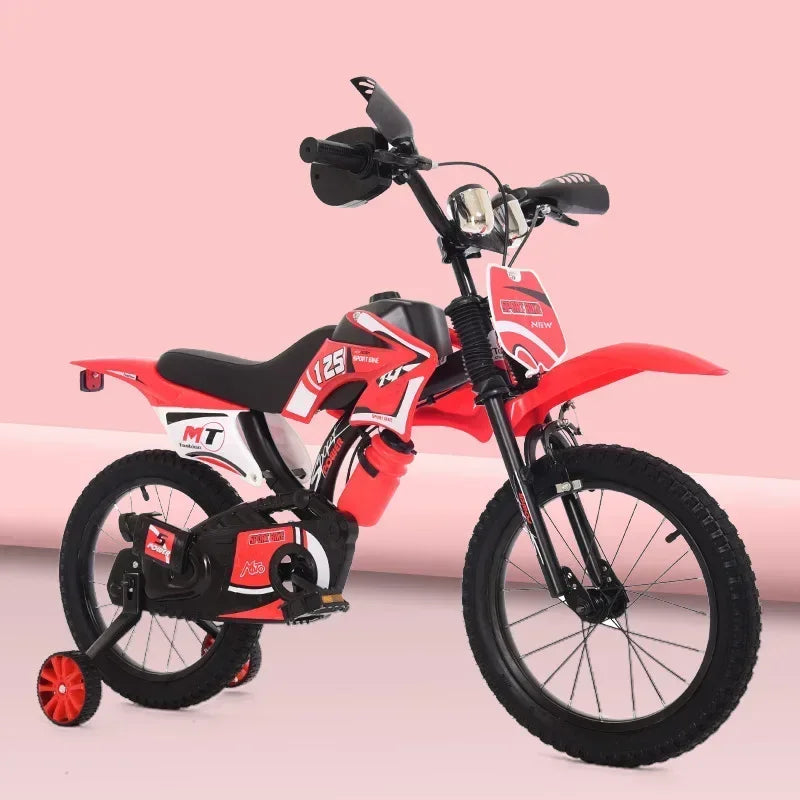 Simulation Motorcycle Bicycle Kids Safe Walker Bicycle 12/14/16 Inch for Children Early Riding Training Kids Riding Use Tool