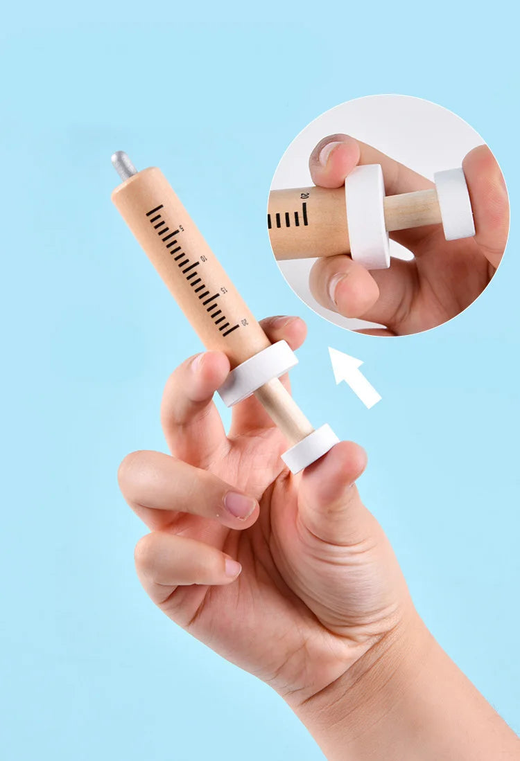 Pretend Play Doctor Toys Wooden Simulation Dentist Check Brush Teeth Medicine Set Role Playing Educational Toys For Children Kid