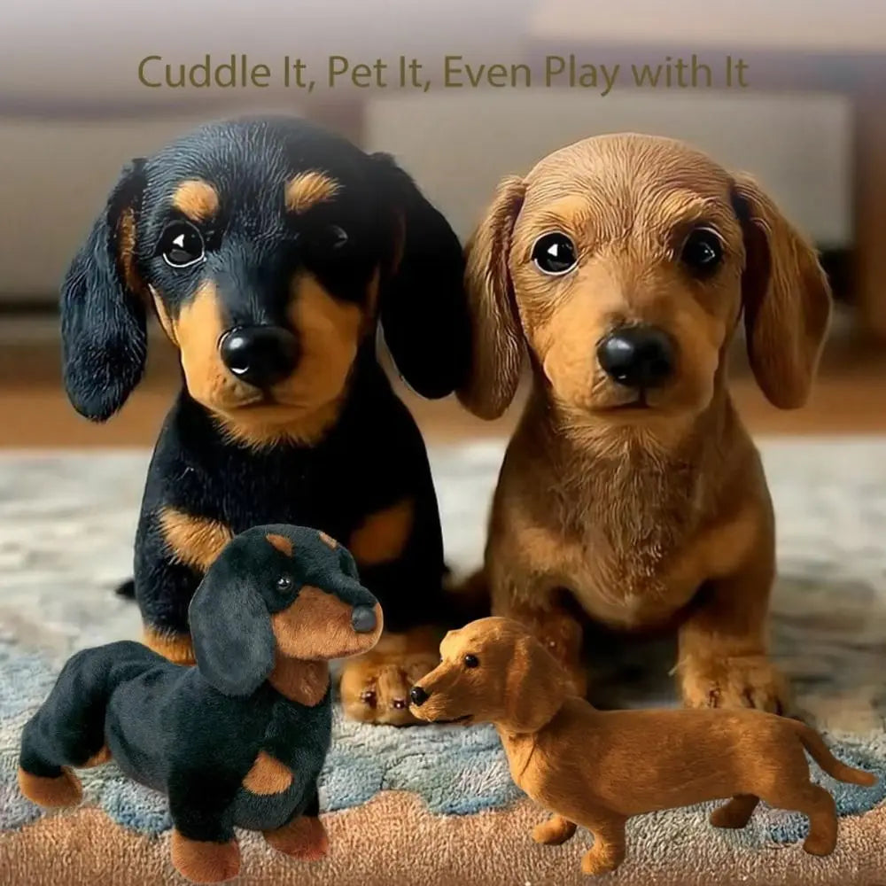 Soft Dog Plush Toy Cute Simulation Mimic Plush Mimics Natural Movement Realistic Stuffed Animals Plush for Emotional Support