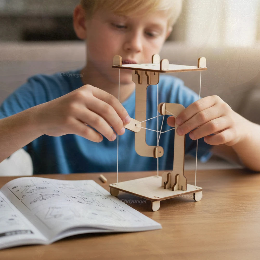 STEM Toys DIY Anti-Gravity Tensegrity Structure Floating Table Wooden Science Physics Building Model Educational Gift for Kids