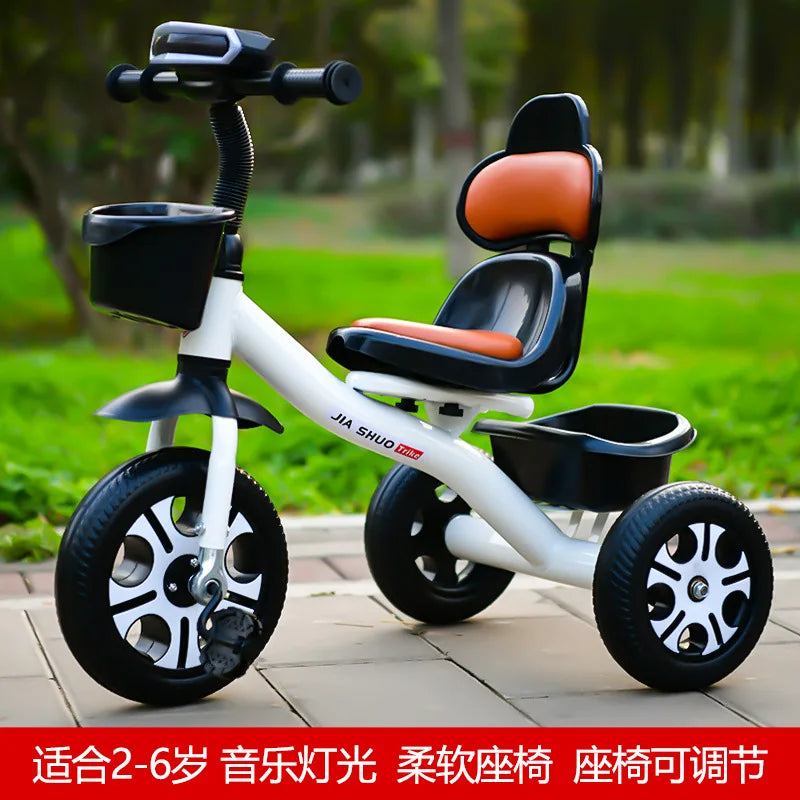 Kids Tricycle Toddler Bike 1-6 Years Old Large Lightweight Children Foot Pedal Bike Baby Ride On Toy Bicycle
