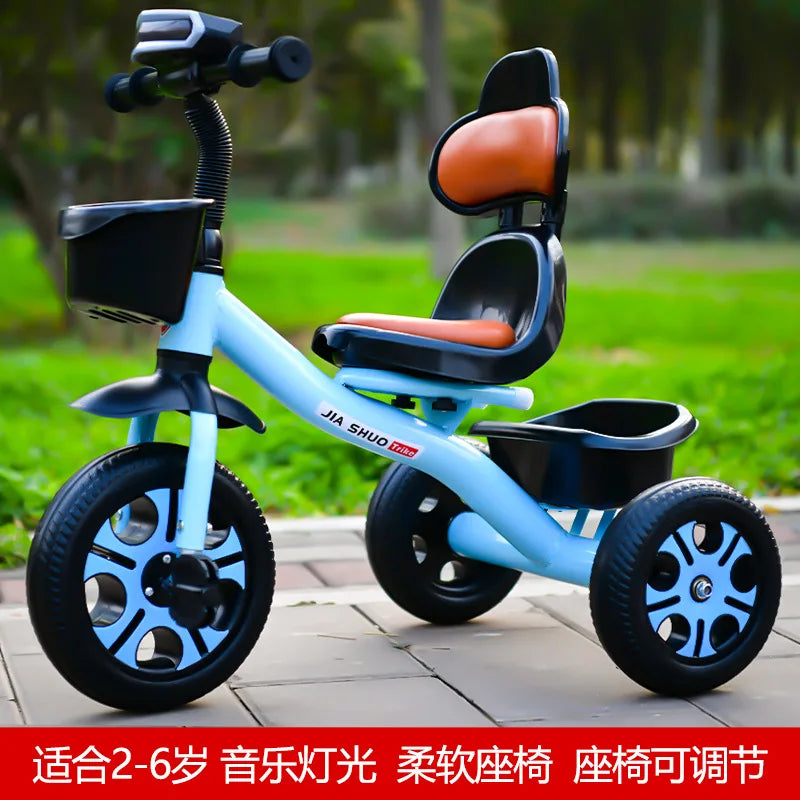 Kids Tricycle Toddler Bike 1-6 Years Old Large Lightweight Children Foot Pedal Bike Baby Ride On Toy Bicycle