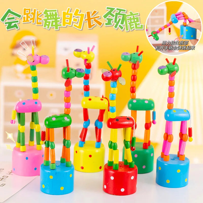 Learning Toys Wooden Animal Simulation Giraffe Developmental Learning Toys  Give Gifts for friend