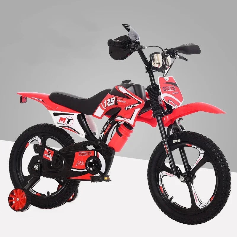 Simulation Motorcycle Bicycle Kids Safe Walker Bicycle 12/14/16 Inch for Children Early Riding Training Kids Riding Use Tool