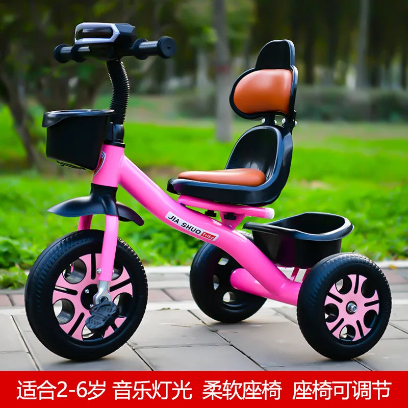 Kids Tricycle Toddler Bike 1-6 Years Old Large Lightweight Children Foot Pedal Bike Baby Ride On Toy Bicycle