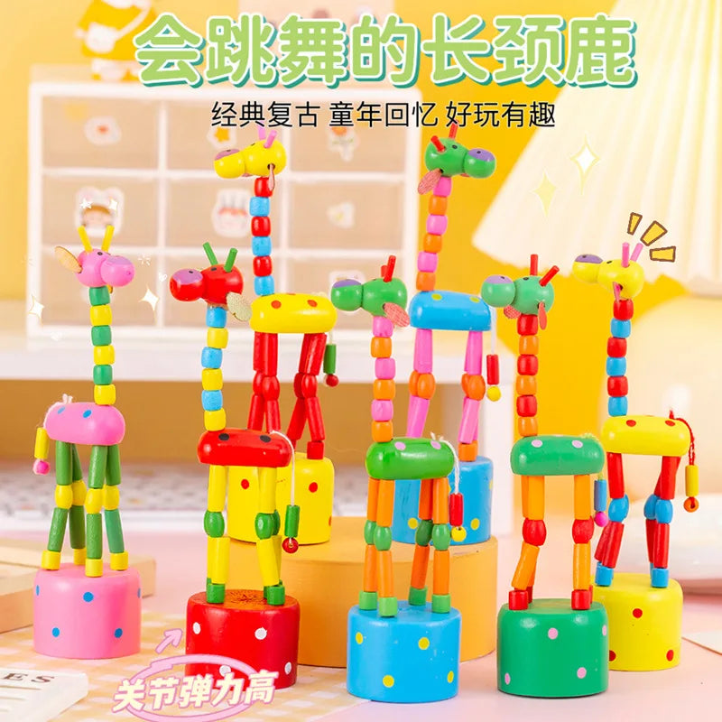 Learning Toys Wooden Animal Simulation Giraffe Developmental Learning Toys  Give Gifts for friend