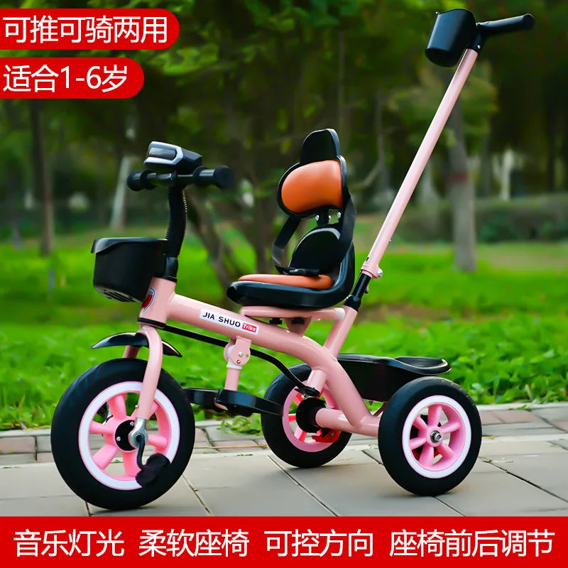 Kids Tricycle Toddler Bike 1-6 Years Old Large Lightweight Children Foot Pedal Bike Baby Ride On Toy Bicycle