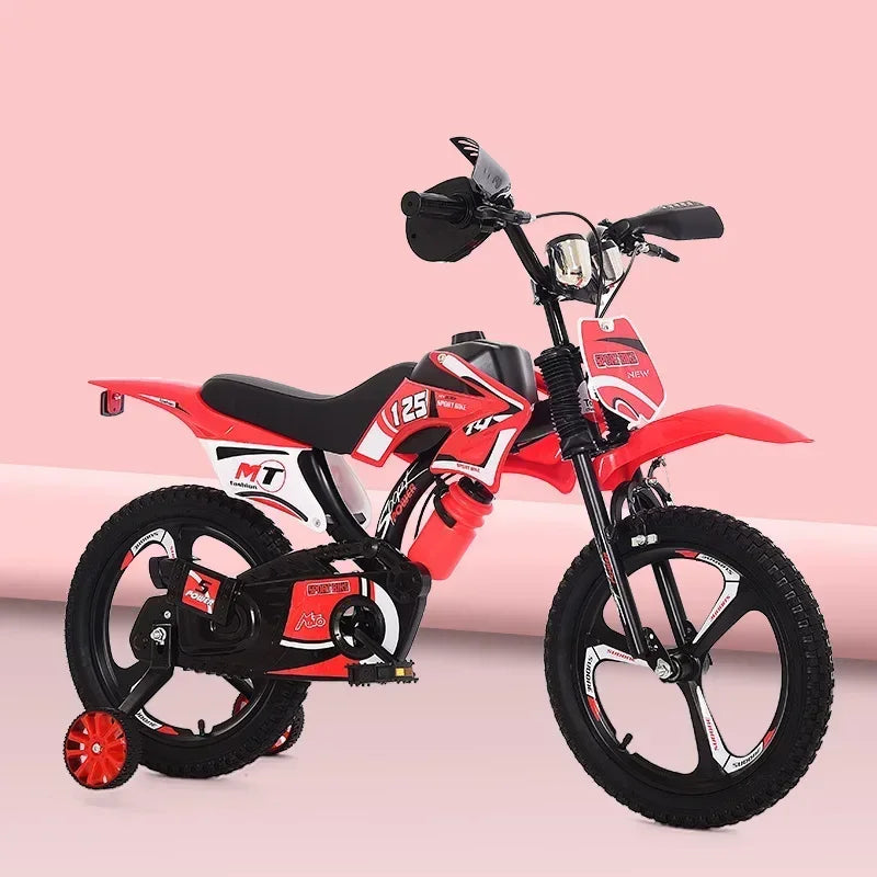 Simulation Motorcycle Bicycle Kids Safe Walker Bicycle 12/14/16 Inch for Children Early Riding Training Kids Riding Use Tool