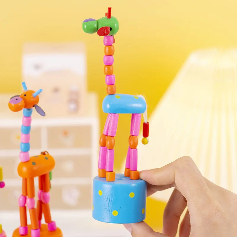 Learning Toys Wooden Animal Simulation Giraffe Developmental Learning Toys  Give Gifts for friend