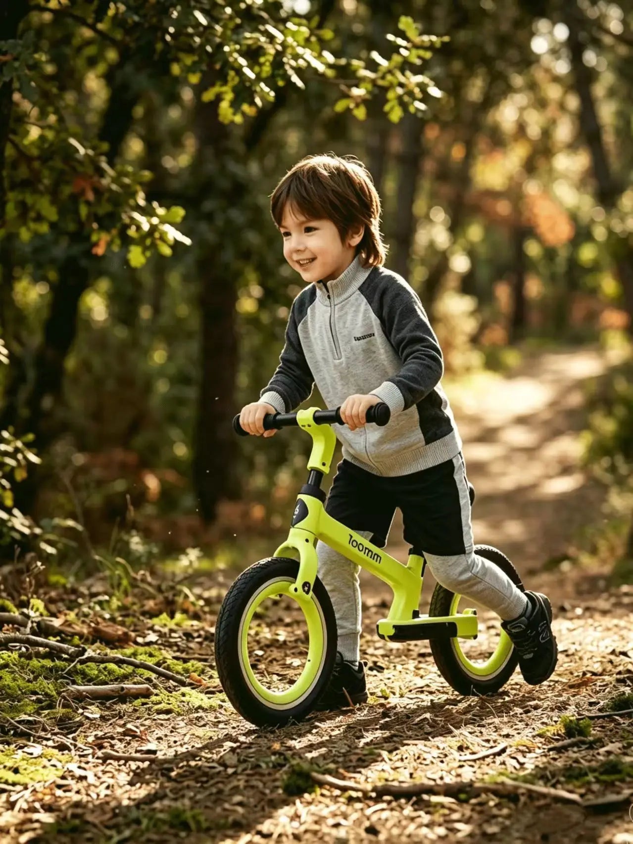 Kids Balance Bike Spoke-Free Space Wheels Adjustable Seat And Handlebar Only 3.1kg for Aged 2-6