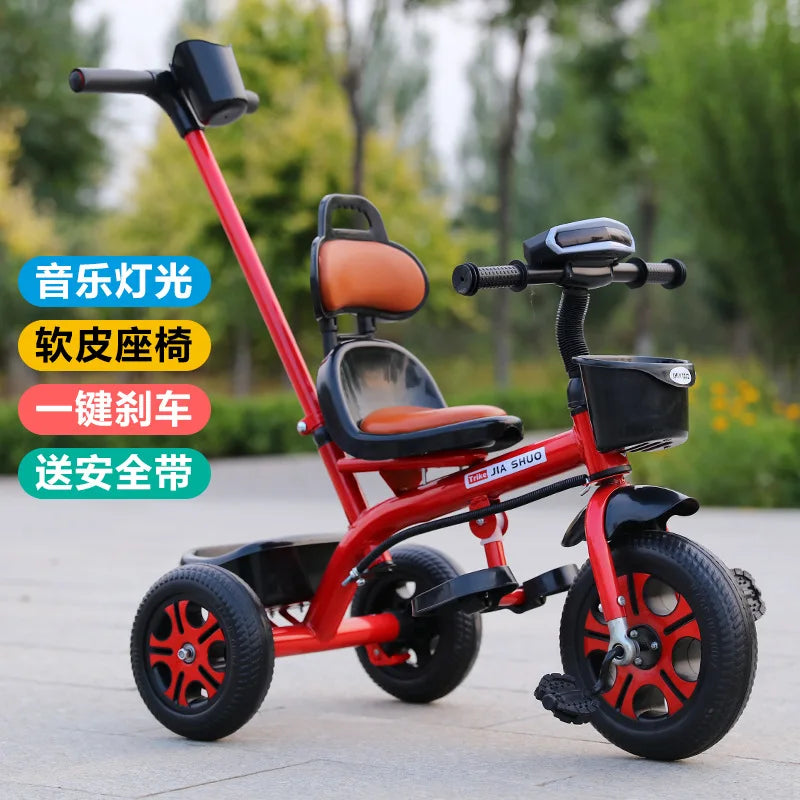 Kids Tricycle Toddler Bike 1-6 Years Old Large Lightweight Children Foot Pedal Bike Baby Ride On Toy Bicycle