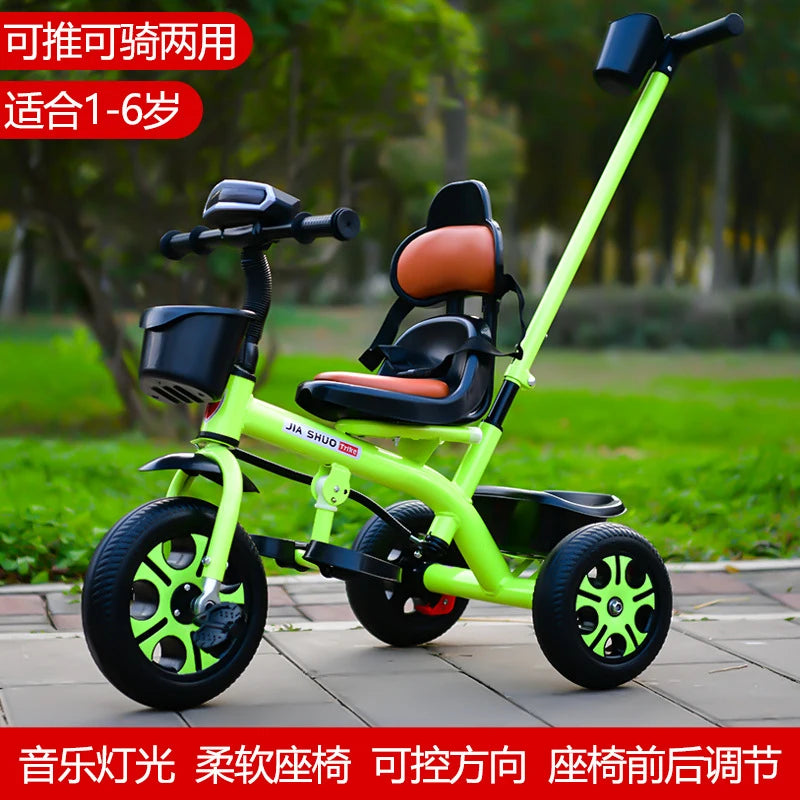 Kids Tricycle Toddler Bike 1-6 Years Old Large Lightweight Children Foot Pedal Bike Baby Ride On Toy Bicycle