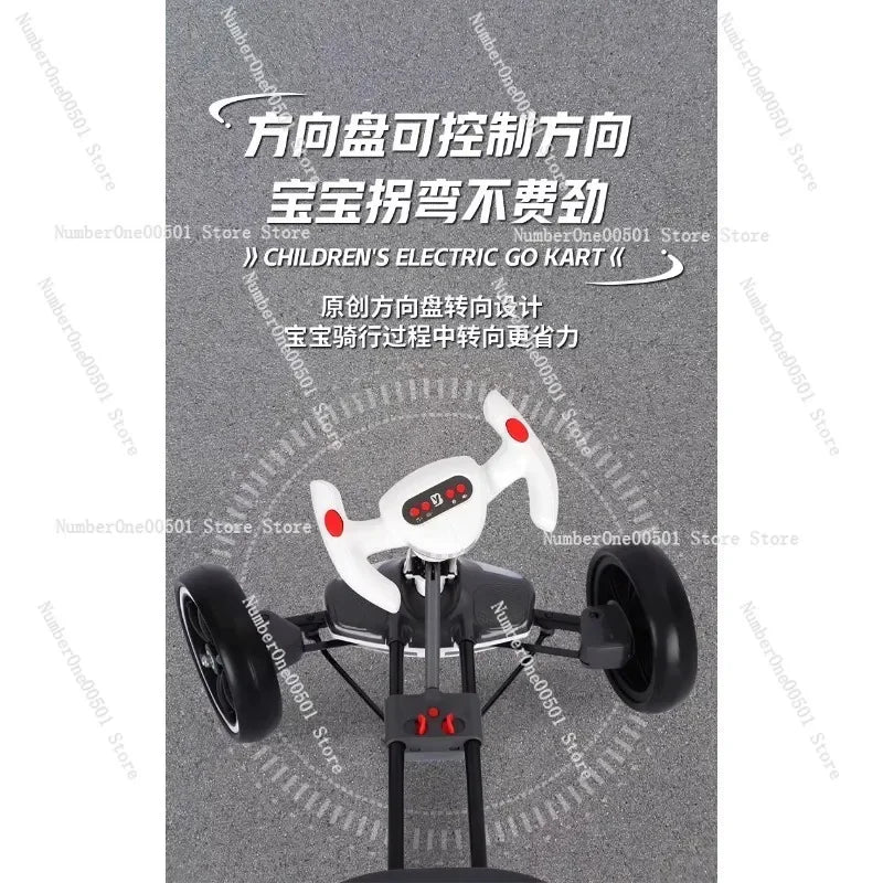 Kids Electric Go Kart Foldable 4 Wheel Ride On Toy Portable For Adults
