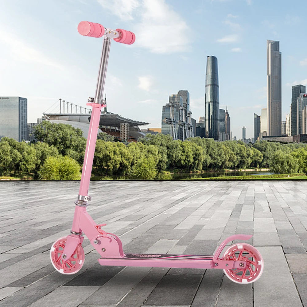 Kids Kick Scooter 120mm Wheels Foldable Aluminum Lightweight Adult Children Outdoor Riding Beginner Training Scooter Durable