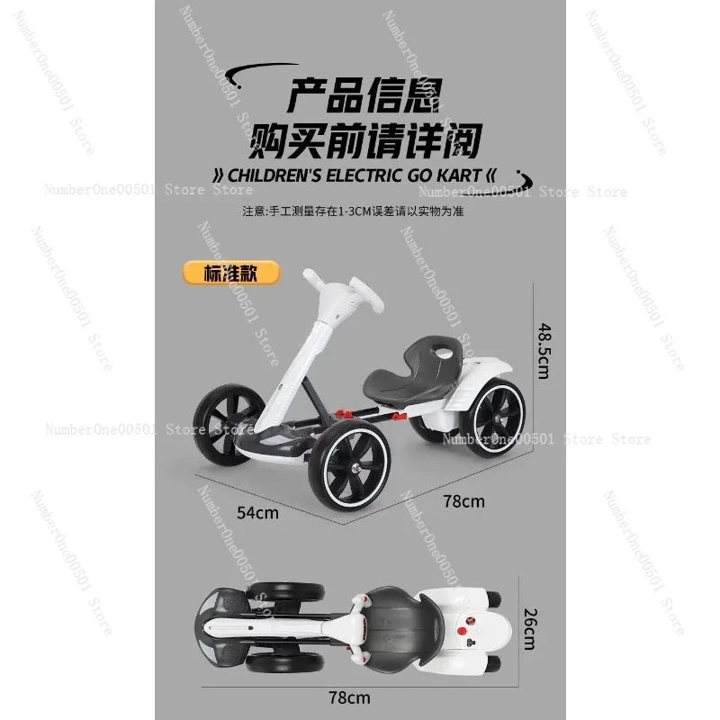 Kids Electric Go Kart Foldable 4 Wheel Ride On Toy Portable For Adults