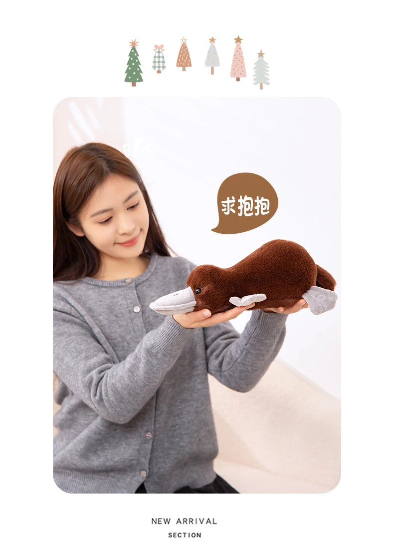 Platypus Plush Toys Simulation Stuffed Animals Prone Posture Dolls Soft Pillow Cartoon Toy Kawaii Home Decor Kids Birthday Gifts