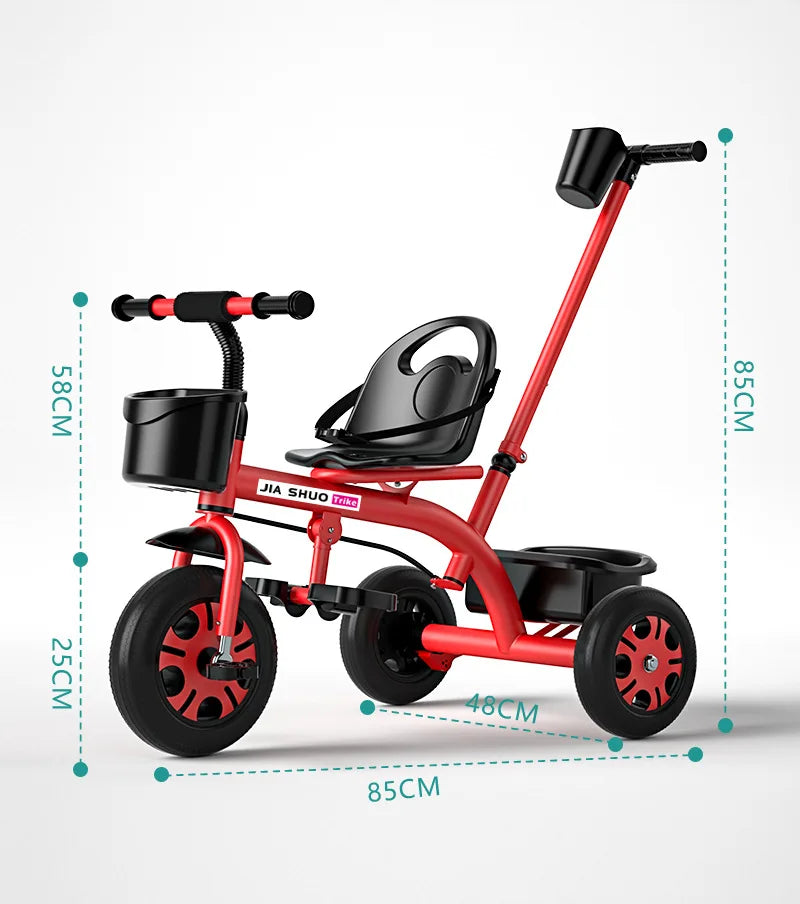 Kids Tricycle Toddler Bike 1-6 Years Old Large Lightweight Children Foot Pedal Bike Baby Ride On Toy Bicycle