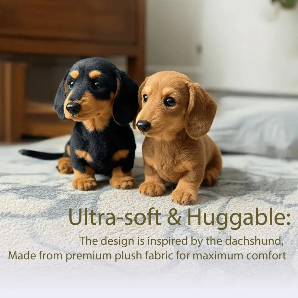 Soft Dog Plush Toy Cute Simulation Mimic Plush Mimics Natural Movement Realistic Stuffed Animals Plush for Emotional Support