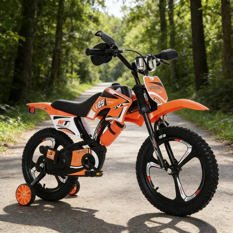 Simulation Motorcycle Bicycle Kids Safe Walker Bicycle 12/14/16 Inch for Children Early Riding Training Kids Riding Use Tool